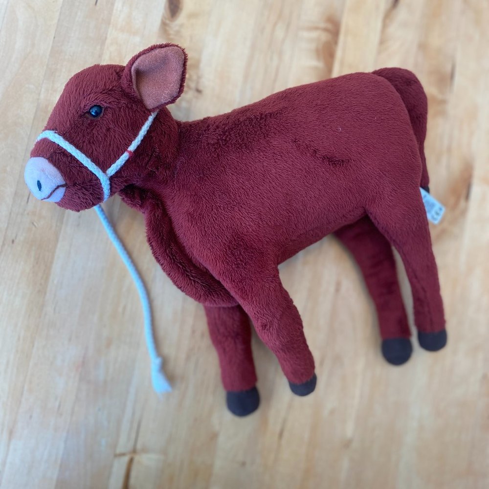 American Girl Doll Caroline's Pet Calf Garnet Stuffed Animal Retired 2013 Plush